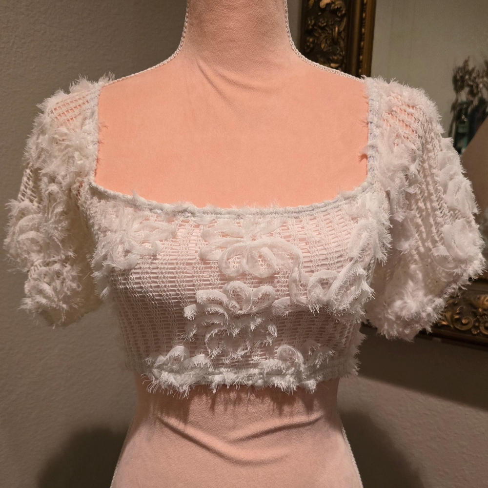 Elegant White Lace Crop Top